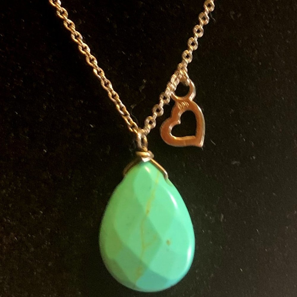 925 Sterling Silver & Turquoise Gemstone Chain Necklace